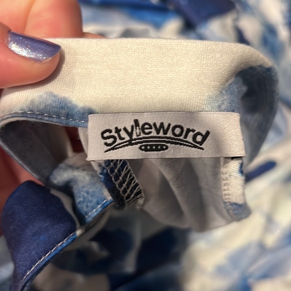 Sleeveless blue maxi dress, NWOT - Picture 6 of 7